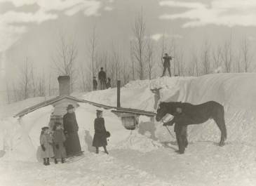 Homestead after blizzard 1910