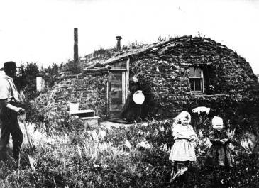 Milton - A - A Collection John and Tilda Bakken's sod house, Milton 1897