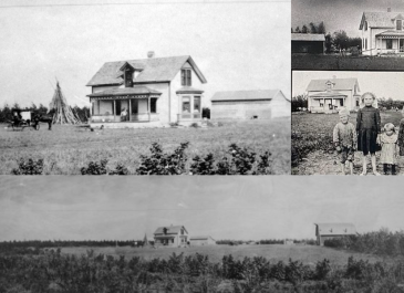 Maxbass (5 miles from) 1905 - "Jorgen Tengesdal's homestead in Brander Township, Bottineau County. The house is still occupied." - Submitted by Kevin R. Tengesdal "Jorgen married Mette Lerfald in 1902 and his homestead was proved up in 1905. His final proof of homesteading stated he had lived on the land for 5 years, broke up 100 acres of land with 25 acres fenced, built a one-story house, a sod barn and 16x32 granary, and made improvements of having a well - all valued at $1,300."