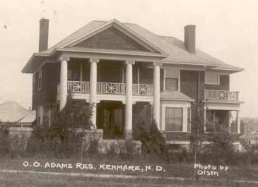 Kenmare 1908 - Obed & Belle Adams, Grant & Anna Geiger's Home 216 1st Ave NE (courtesy of Sherry Fleming)
