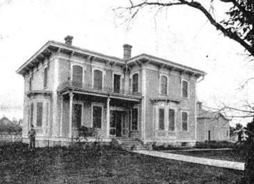 Fargo - Photograph from the 1899 "Fargo Blue Book".  Originally built in 1882, was located at 202 Roberts Street, the house was moved (in two pieces!) in 1920 to 1115 South Eighth Street.