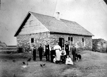 Center - August Mantz's stone house near Center