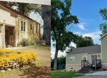Mandan - "The first picture is of the home that my husband’s grandparents built on July 1, 1939. We purchased the property, remodeled the house, added an addition, and moved in on August 17, 2014." Melissa Karabensh, NDHFA Employee 