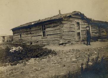 Oliver County 1878 - B - B Collection George Sanger log cabin 